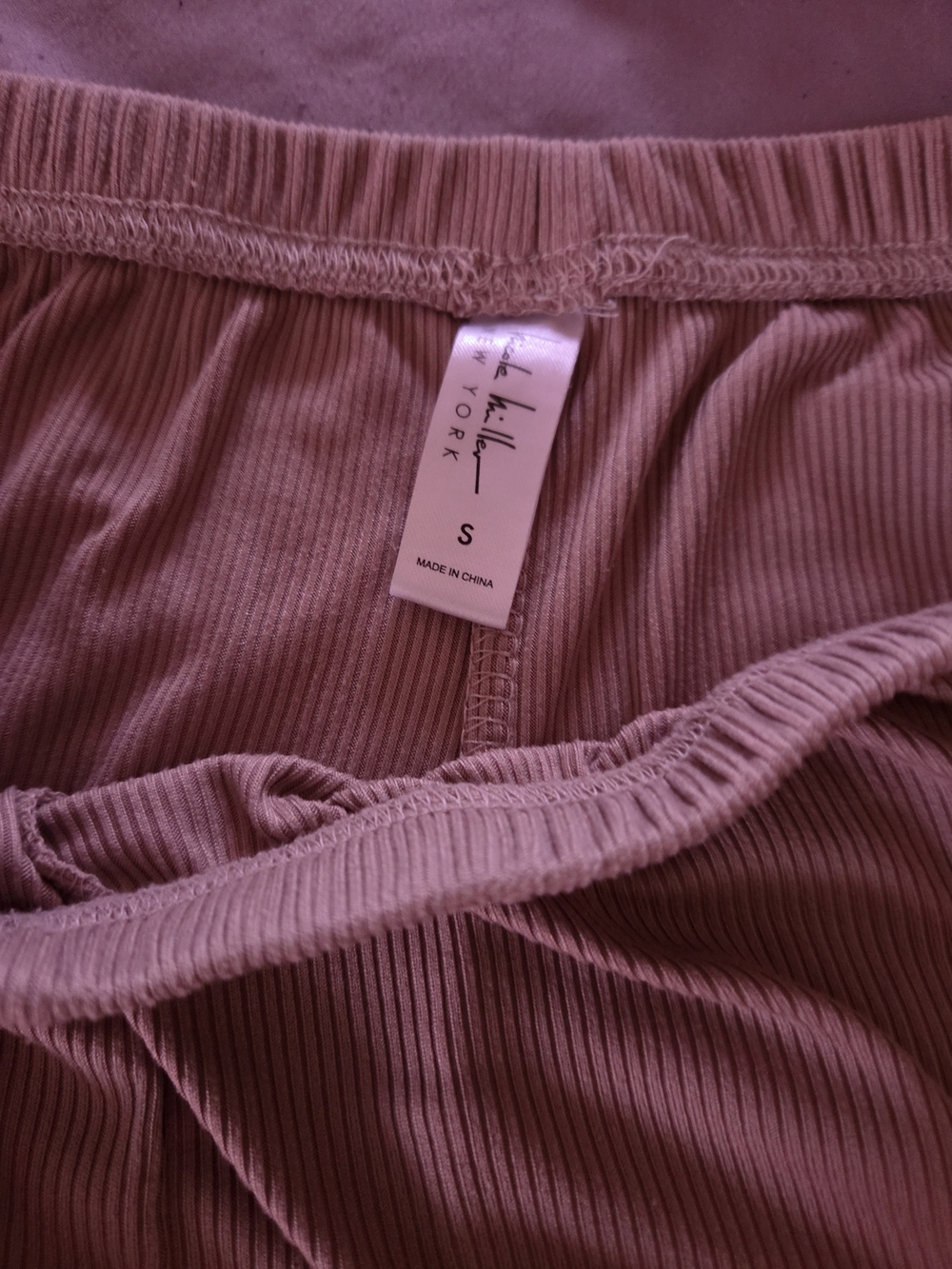 A New Day Ribbed Beige  Women's Sleep Shorts- Small